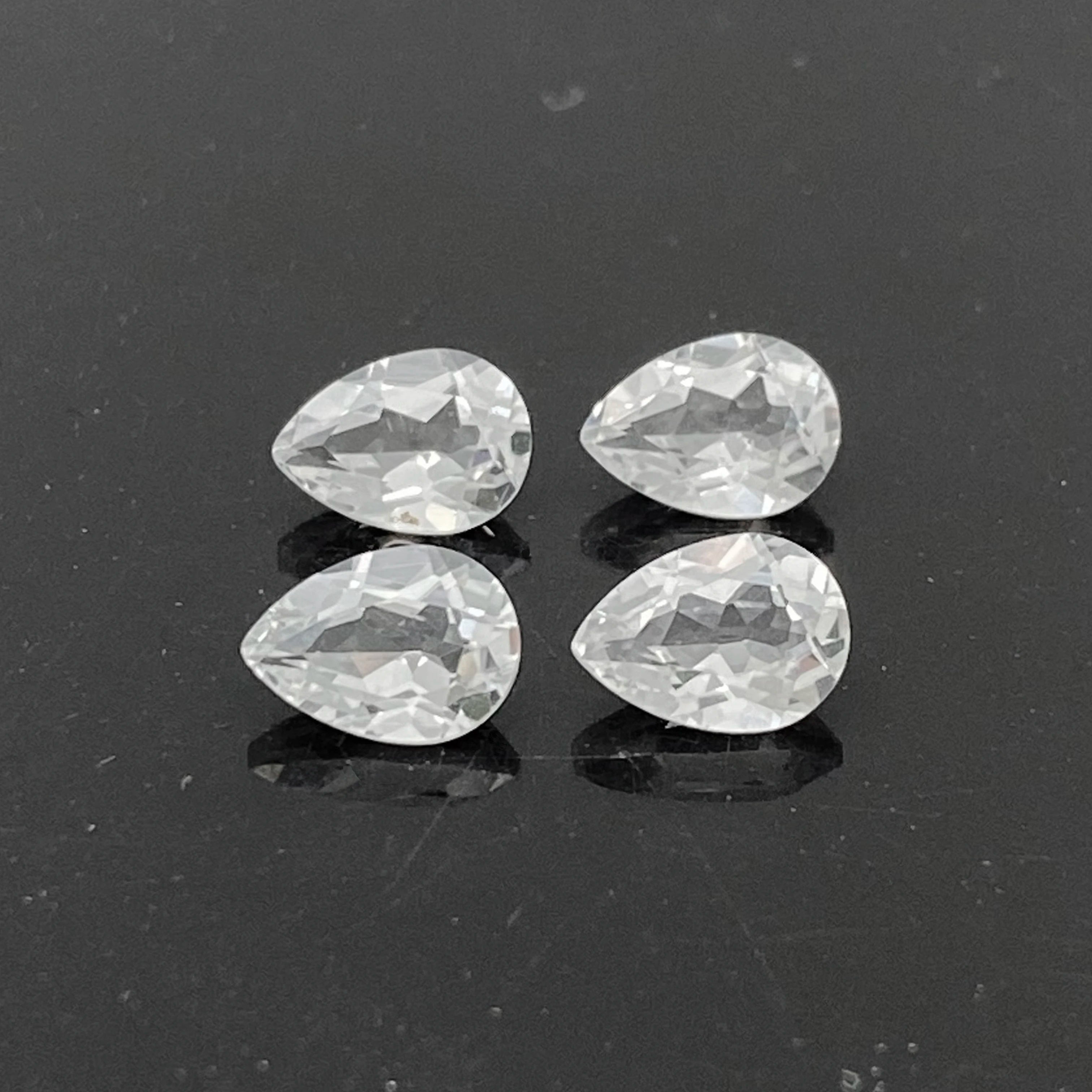 Pear Shape 3x2mm ~ 14x10mm Good Quality Faceted Semi Precious Gemstones Wholesale Price Pendant Natural White Topaz