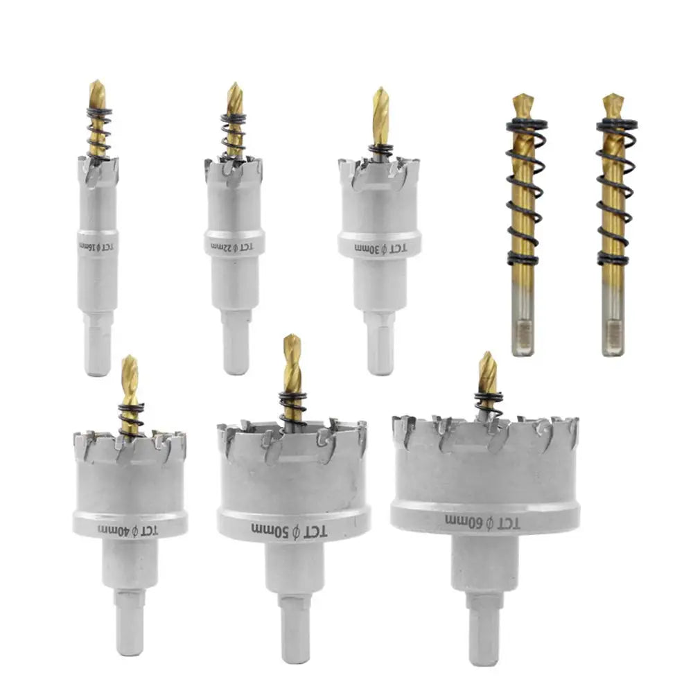 High-grade Titanium-plated Pilot Drill Bit Carbide TCT Hole Saw Cutter Steel