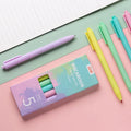 High Quality 5pcs Set Multicolour Gel Pens Custom Logo Support Orange Body with Black Ink 0.5mm for Gifts