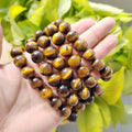 8-10mm Tiger Eye Stone Bracelets Wholesale Natural Polished Tiger Eye Stone Bracelets for Gift and Accessory