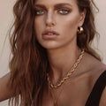 MICCI Wholesale 8mm Thick Chunky Choker Chain Woman Jewelry 14K 18K Gold Plated Stainless Steel Twisted Rope Link Chain Necklace