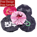 NO MOQ Private Label Sample Free Custom Hair Women Bonnet Satin Silk Bonnets With Custom Logo