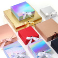 XJH Laser Gold Silver Carton White Black Red Brown Candy Chocolate Biscuit Gift Box Supports Custom Size and Printed Logo