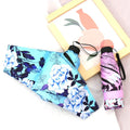 Mini Umbrella Folding 3d Digital Print Custom Small Portable Flower Pocket Umbrella