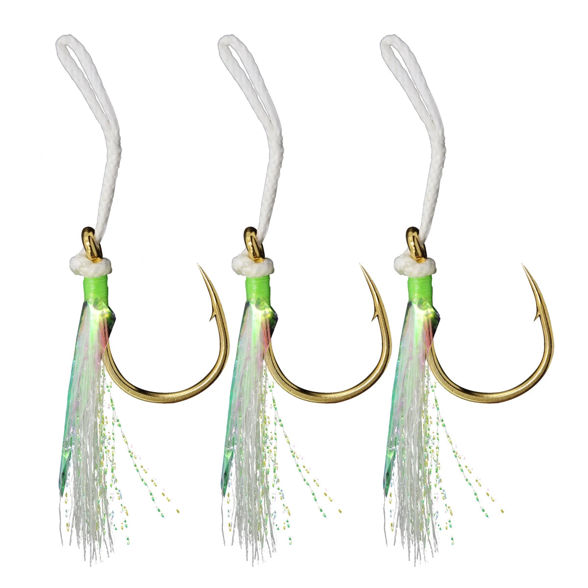 High Carbon Steel 3/0~13/0 Luminous Assist Circle Hooks Saltwater Fishing Tackle Accessories for Tuna  Salmon Fishing