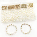 15 Grid ABS Pearl Beads Gold Star Spacing Charms Beads Bracelet for Jewelry Making