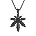 Trendy Man Pendant Jewelry Waterproof Personality Maple Leaf Pendant Stainless Steel Man Necklace