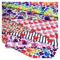 New Fashion Custom Polyester Spandex Digital Printed Bullet Fabric for Baby Clothes Bows