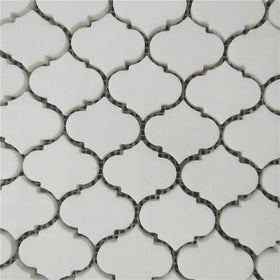 Grade Exquisite White Arabesque Marble Mosaic Tiles Arabic Pattern Modern Design for Hotel Bathroom Walls Flooring Shower Rooms