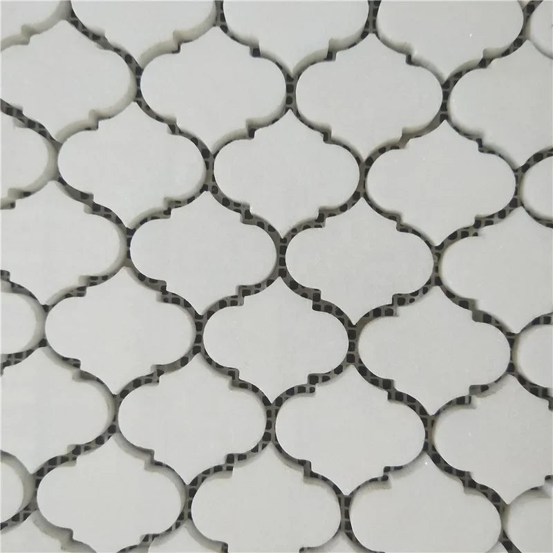 Grade Exquisite White Arabesque Marble Mosaic Tiles Arabic Pattern Modern Design for Hotel Bathroom Walls Flooring Shower Rooms