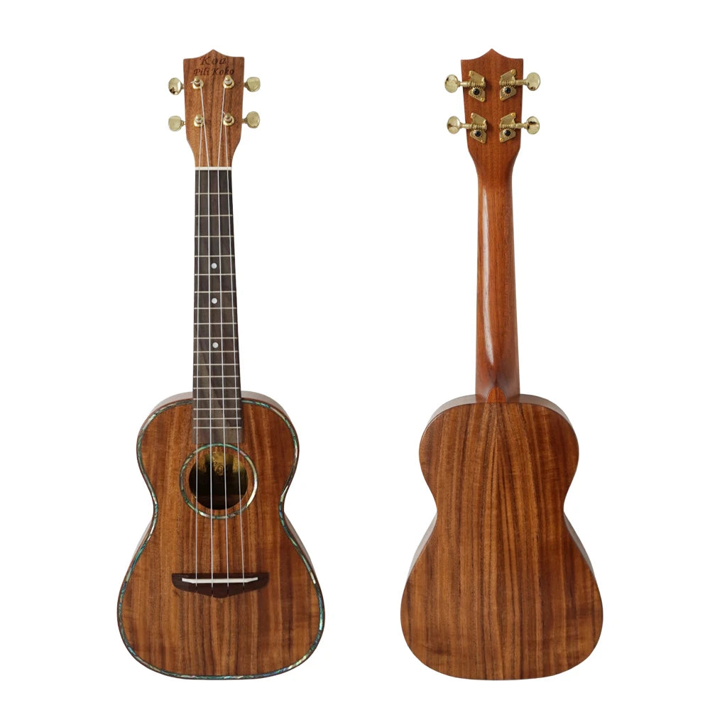 Chinese Factory Aiersi Pili Koko Brand Concert All Solid Wood Koa Ukulele Musical Instrument High Grade Good Quality Hawaii
