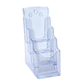 Wholesale Modern 4-Tier Acrylic Magazine Stand and Literature Organizer Wall Mountable Countertop Brochure Holder for Store Use