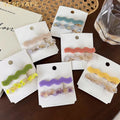 Sweet Cute Women 6.3cm Acetate HairPins 2pcs/set Solid Color Geometric Wavy Duckbill Hair Clip Ladies Headdress