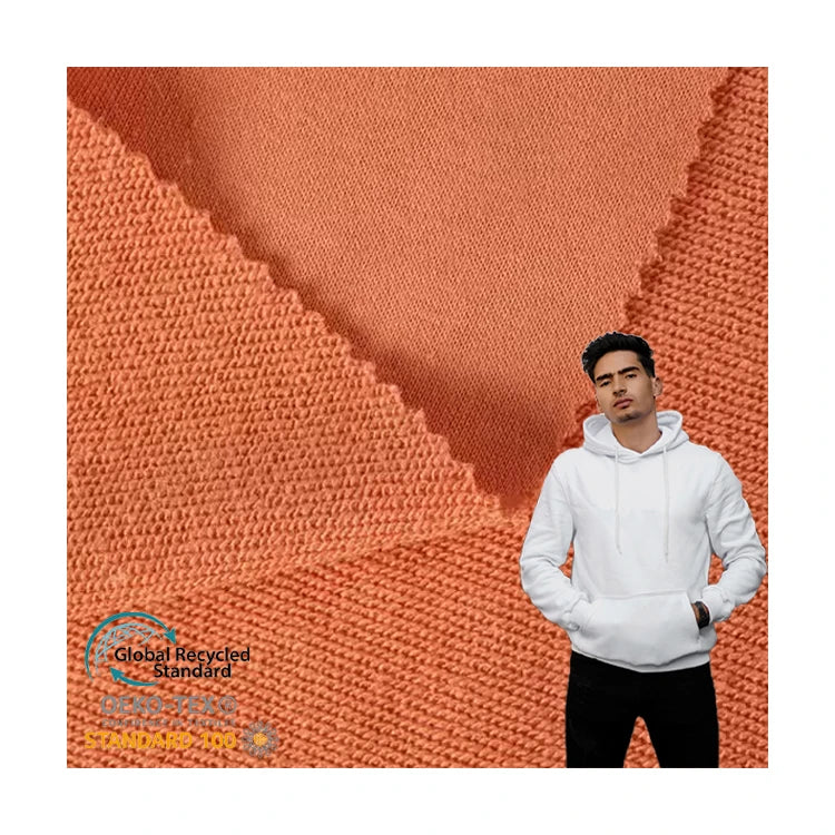 Hoodies Fabric CVC 50% Cotton 50% Polyester 300GSM French Terry Fabric