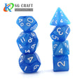 Hot Sale D6 D10 D12 D10 D14 D20 Dnd Dice clear Rgp 10mm Polyhedral Custom Mini Dice Set Dungeons and Dragons