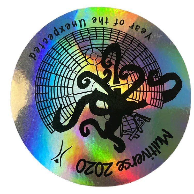 Custom Waterproof Outdoor UV Proof PET Holographic Fruit Design Die Cut Scooter & Car Decorative Sticker