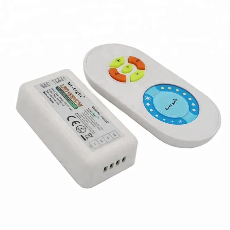 SXZM Fut022 CCT LED Controller Dual Color White Warmwhite RF 2.4Ghz Touch 5Key Remote PWM 30M Range DC12-24V 216W Max Dimmer