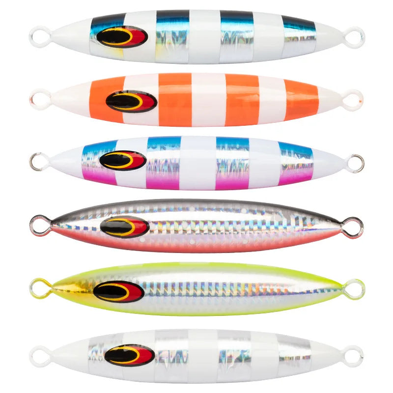 Deep Sea Fast Sinking Slow Jigging Lure Luminous Metal Iron Plate Lead River Lake Stream Bass Zander Mackerel Freshwater Fish