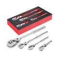 New Design 4pcs 72 Toothed Belt Quick Release Flexible Rotating Head Socket Ratchet Wrench Set Tools