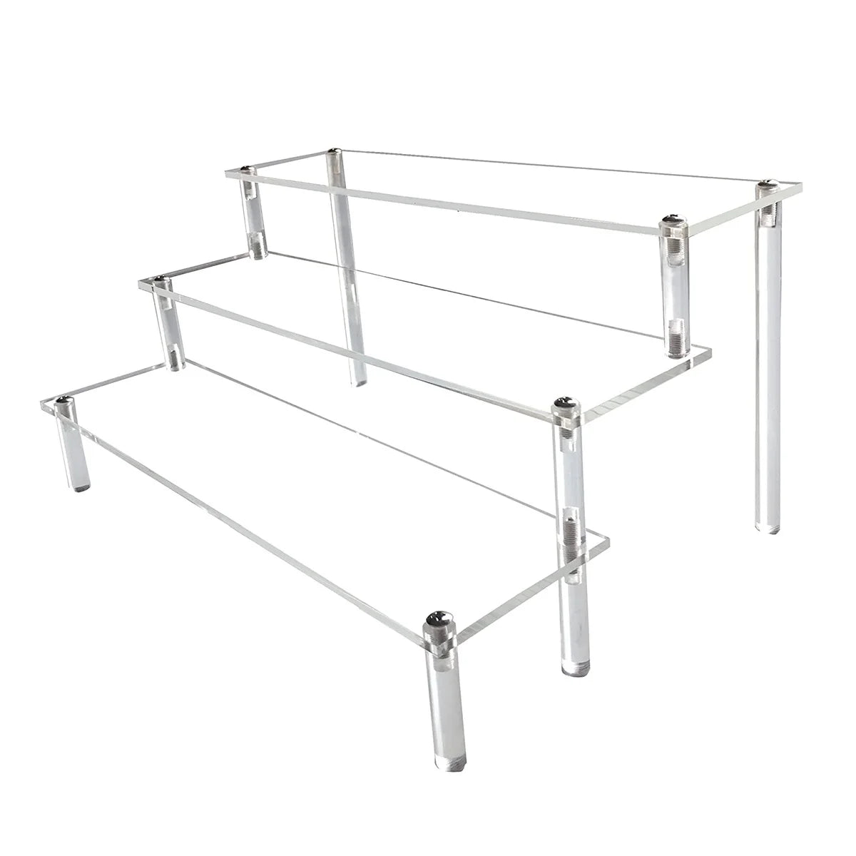 3 Tiers Clear Acrylic Display Risers Stand for Dessert Jewels Figurines Acrylic Display Racks