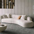 Sleek Design Plush Comfort Sofa Set Furniture Modern Minimalist White Italian Luxury Sectional Couch Fabric Living Room Sofas