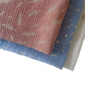 100% Cotton 2-Layer Gauze Crinkle Gauze Muslin Fabric Glittering Design for Women's Dresses Skirts Shirts Bags