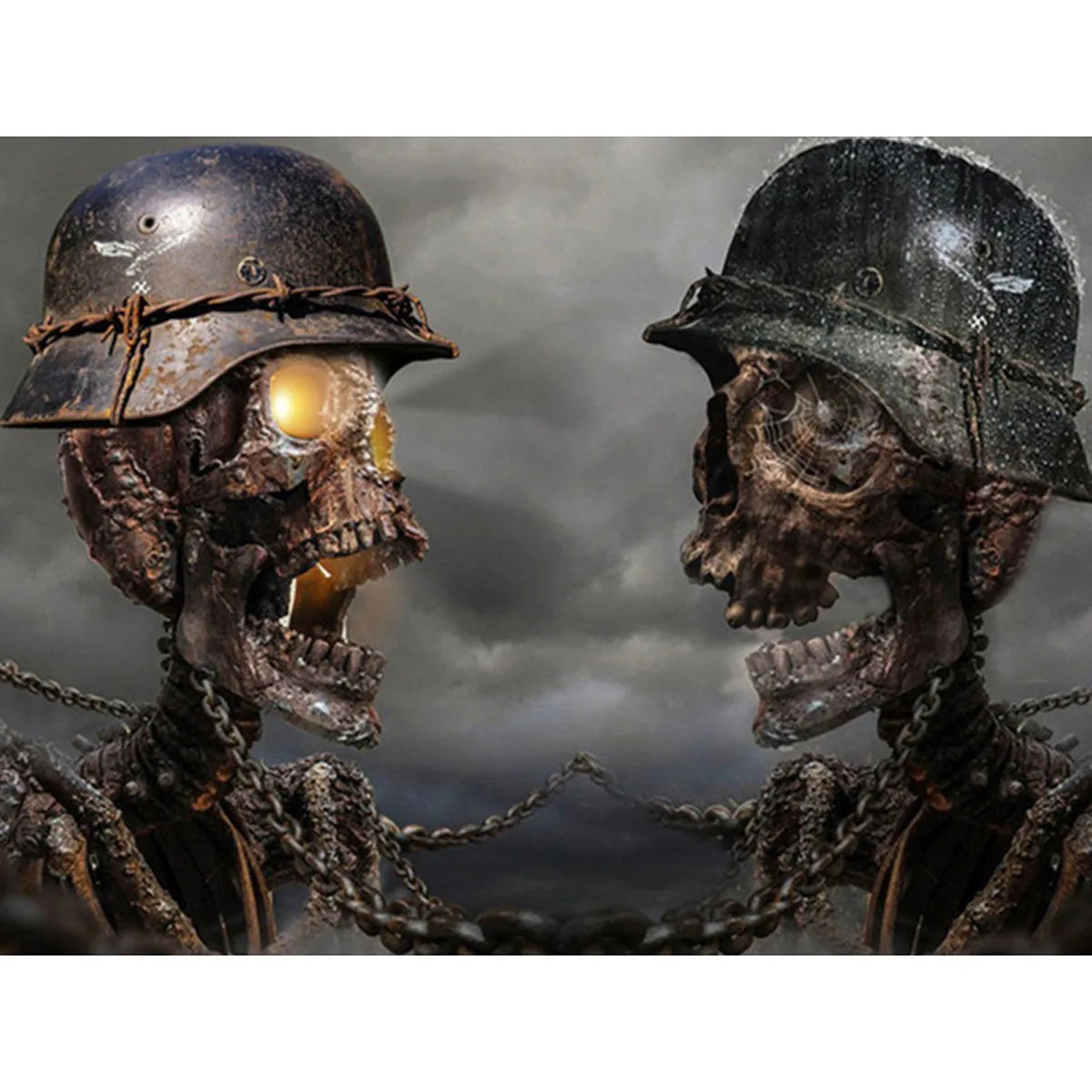 Skull Soldier Diamond Painting Full Drill Embroidery Home Decor Custom Diamond Painting Factory
