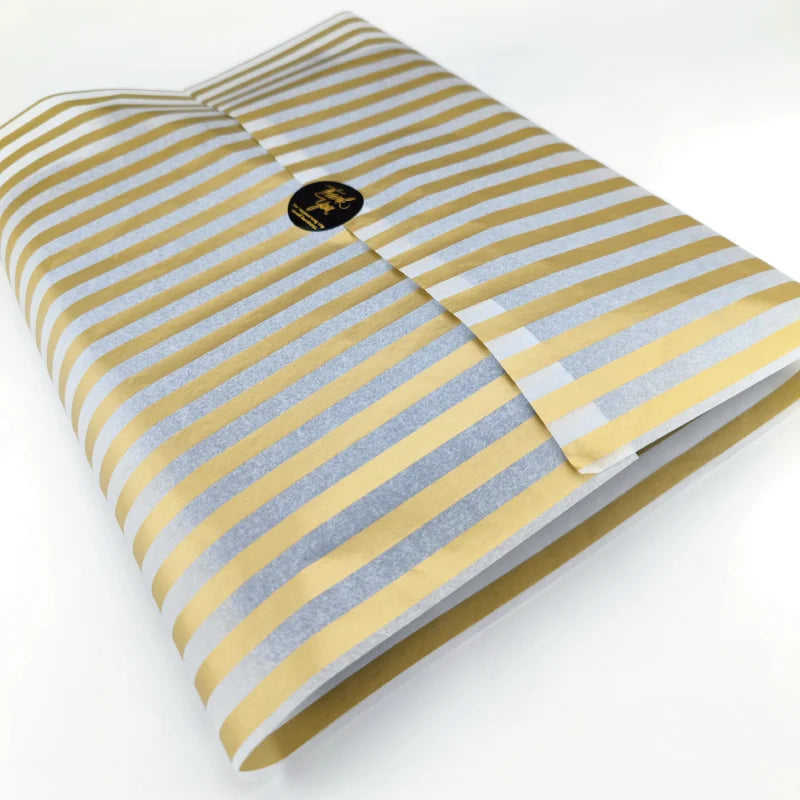 Golden Stripe Gift Wrapping Paper Gift Wrapping Paper Tissue Paper for Clothes