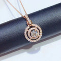 Huitan Cubic Zirconia Silver/Gold Plated Annular Necklaces Simulate Diamond Fashion Jewelry Wedding for Women Men MOQ Necklaces