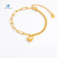 SUMMLY Wholesale Creative Design Niche 18K Gold Plated Stainless Steel Bracelet Bangles Fashion Jewelry