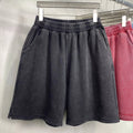 Custom Logo Sportswear Sweat Shorts New Summer 100% Cotton Fleece Vintage Print Embroidered Acid Wash Casual Style