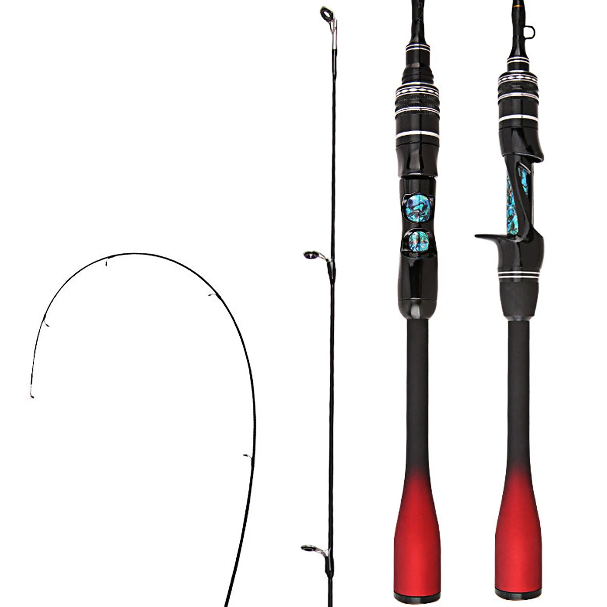 Manufacturer 1.68m 1.8m 1.98m 2 Section Carbon Spinning Bass Trout Ultra Light Fishing Rod