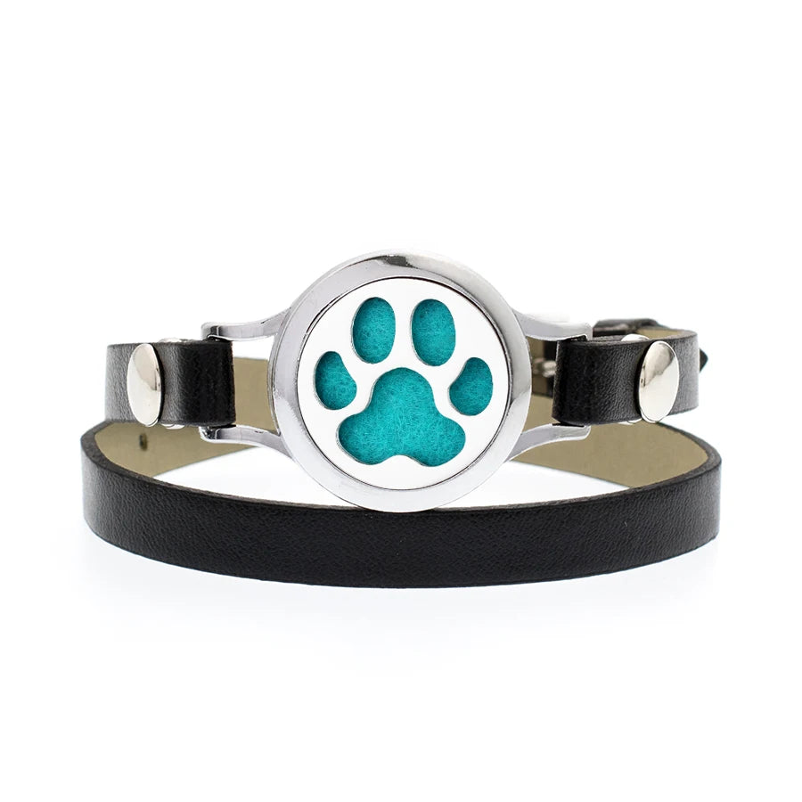 Fashion 25mm Twist Screw Women Bracelets Leather Double Wrap Aroma Diffuser Essential Oil  Screw Bracelet