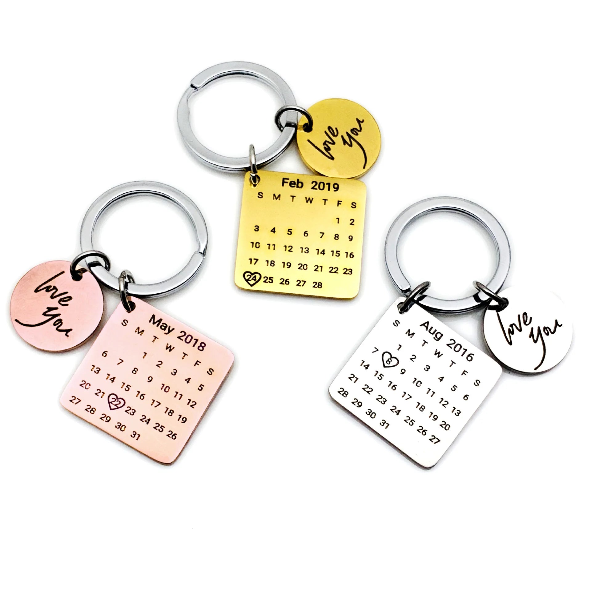 Promotional Keychains Custom Personalised Mini Calendar Keychain