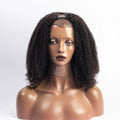 4B 4C Kinky Coily U V Part Half Human Hair Wigs for Black Women Wholesale 12A Indian Afro Kinky Curly Human Hair U V Part Wig