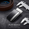 Ultra Black 35MM Reversible Clip Belt Buckles Custom Engraved Laser Logo Heavy High-End Blank Zinc Alloy Formal Men's Accessory