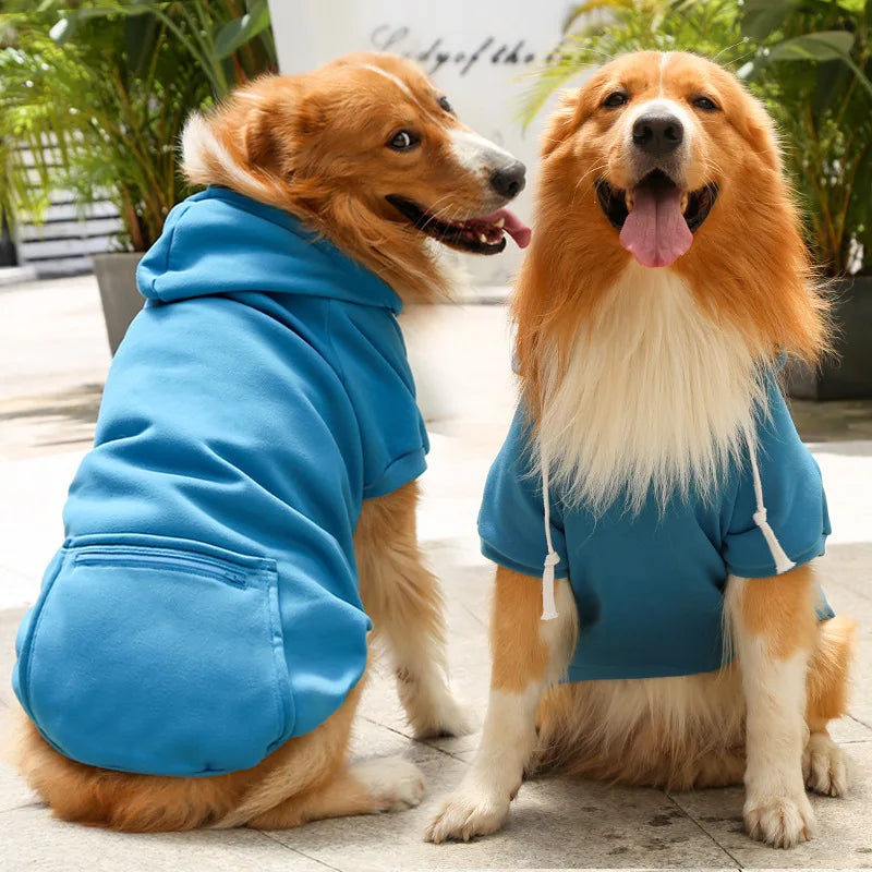 XS~5XL Winter Warm Heated Clothes Large BIG Dog Blank Dog Hoodies