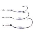 5pcs/bag Spring Pin Offset Hooks Lead Jig Head Hooks Set