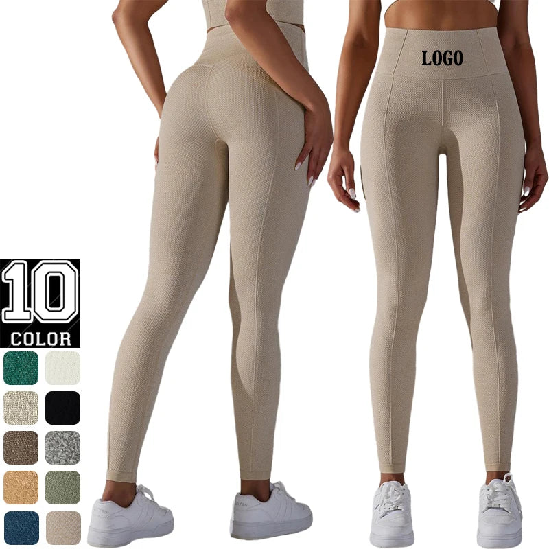 Custom Logo Women's Pants Lightweight Gym Fitness Yoga Wear Sports Workout Clothing High Waist Yoga Pants Leggings for Women