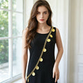 Indian Thailand Gold Metal Coin Tassel Body Chains for Women Wedding Party Shoulder Chain Fashion Accessories