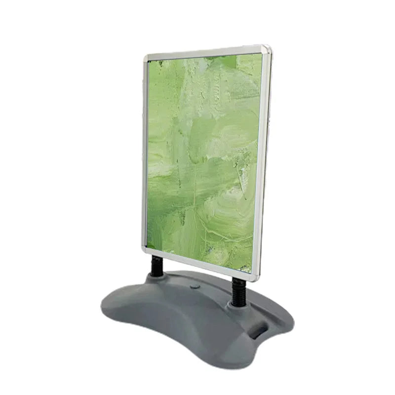 A1 Black Hot Sale Water Base Custom Design Outdoor Swing Advertising Board Aluminum Pavement Signs Poster Stand