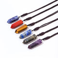 Wholesale Natural Crystal Single Point Necklace Healing Gemstone Pendant Gifts for Women