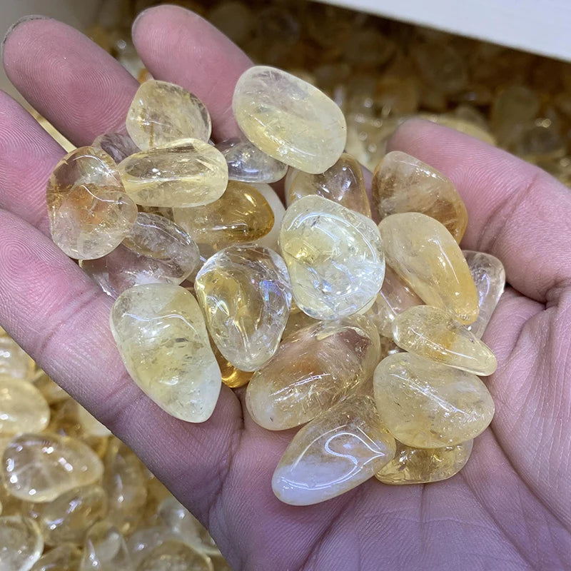 Wholesale Polished Quartz Gemstone Natural Crystal Citrine Tumbled Stone for Decoration