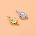 Personalized 925 Sterling Silver Flower Hook Link Clasp for Bracelet/Necklace Making Wholesale