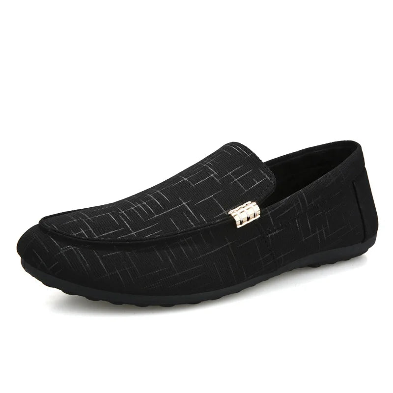 New Design Factory Wholesale Custom Casual Fashion Lazy Person Breathable Cloth Soft Sole for Men Canvas Shoes