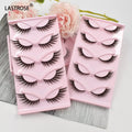 Popular Styles of Full Strip Eyelashes 5-10 Pairs of Thick Cat Eye Slanting False Eyelashes