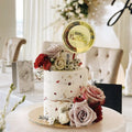 Acrylic Round Happy Birthday Cake Topper Gold Silver Rose Gold Cake Decoration Home Birthday Party Decor Supplies XQA8010