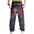 Y2K Baggy Skateboard Jeans Men's Embroidered Streetwear Denim Pants Custom Logo Loose Straight Hip Hop Washed Trousers