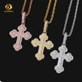 Onstock Hip Hop Jewelry Cross Pendant Moissanite Diamond 925 Sterling Silver Iced Out Pendant Cross Lab Diamond Pendant