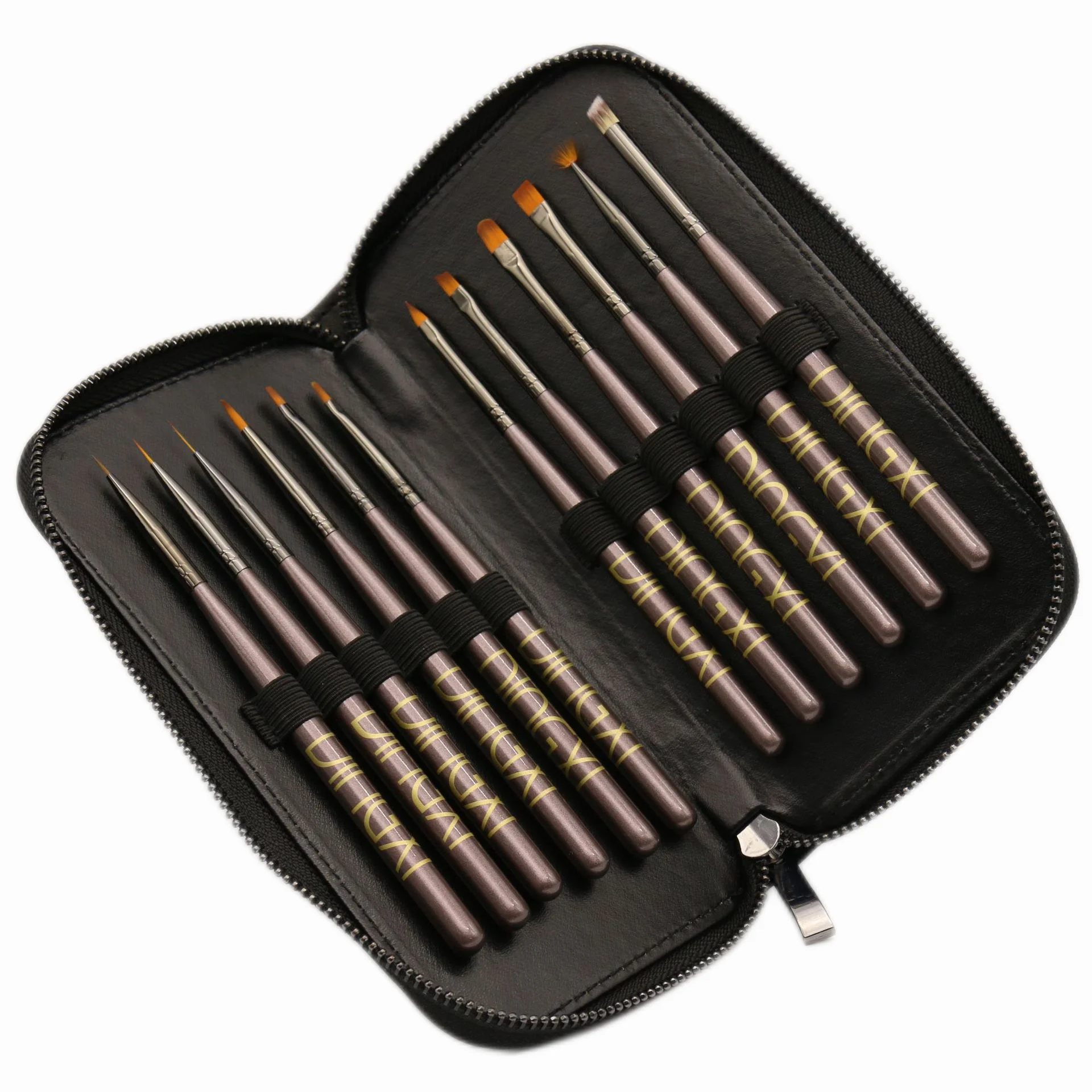 Black Wood Dual End Nail Art Rhinestones Picking Dotting Brush for Acrylic UV Gel Manicure Tool Extension Building Painting Pen